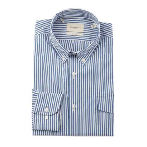 BROOKSFIELD | Men's Stretch Cotton Striped Shirt