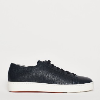 <p>Sneakers in pelle blu</p>