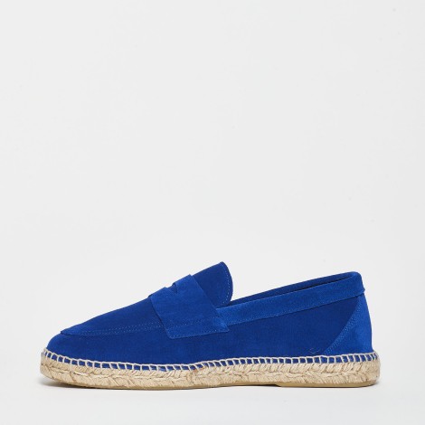 <p>Mocassino espadrillas in camoscio bluette</p>