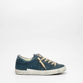 Sneakers in pelle blu