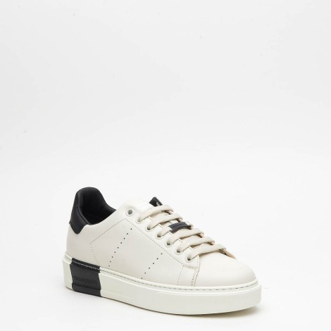 Sneakers in pelle color panna