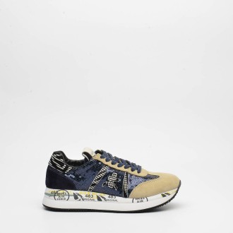 Sneakers in camoscio beige