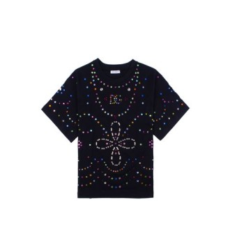 T-SHIRT IN JERSEY CON TERMOSTRASS MULTICOLOR