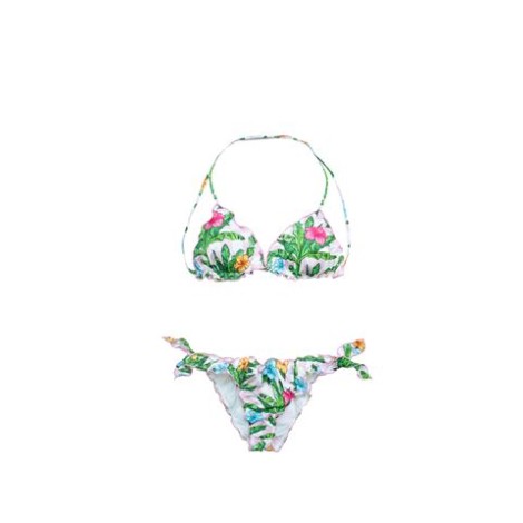 BIKINI A TRIANGOLO CON STAMPA TROPICALE