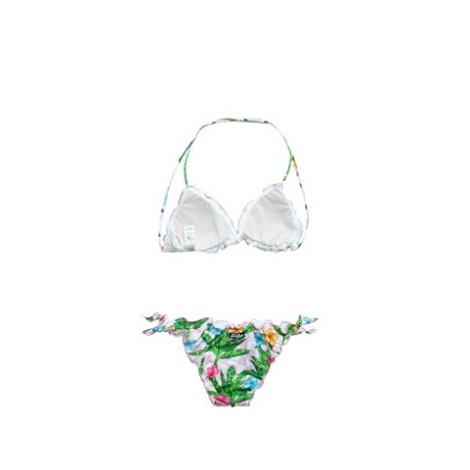 BIKINI A TRIANGOLO CON STAMPA TROPICALE