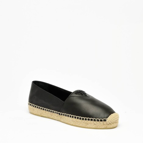 Espadrillas in pelle nera