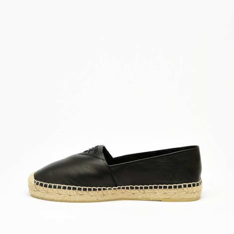 Espadrillas in pelle nera