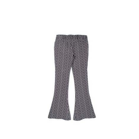 PANTALONI BOOTCUT BICOLORE IN LANA JACQUARD