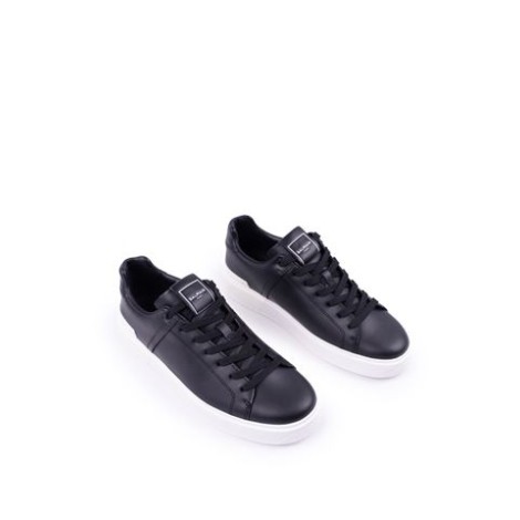 SNEAKERS B-COURT NERE IN PELLE LISCIAenbsp;