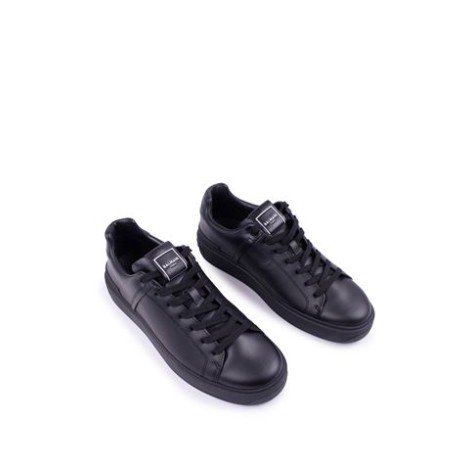 SNEAKERS B-COURT NERE IN PELLE LISCIAenbsp;