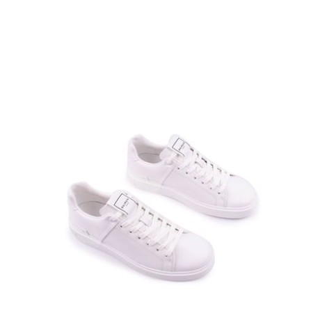 SNEAKERS B-COURT BIANCHE IN PELLE LISCIA