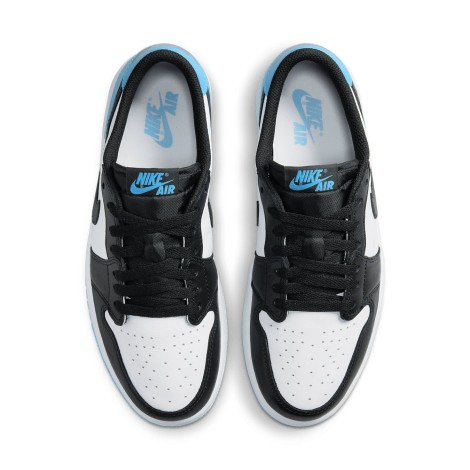 Jordan 1 Low Black Dark Powder Blue (W)