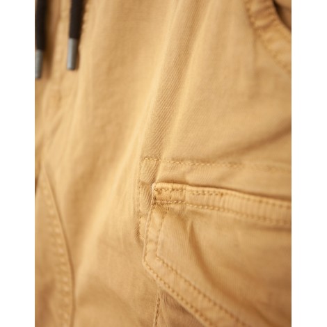 Pantaloncino Cargo Jogger Beige in Cotone