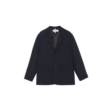 Blazer Gabe Gessato Blu in misto Lana