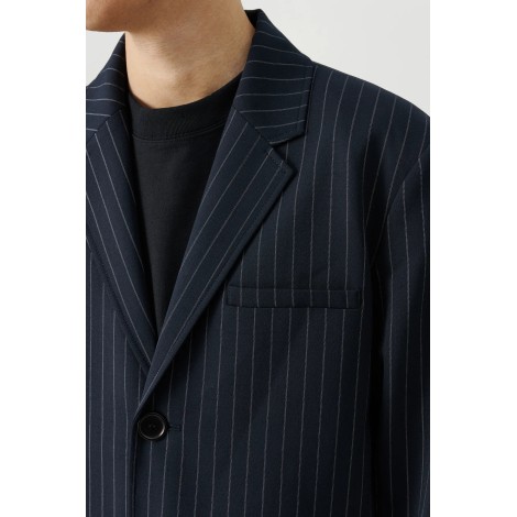 Blazer Gabe Gessato Blu in misto Lana