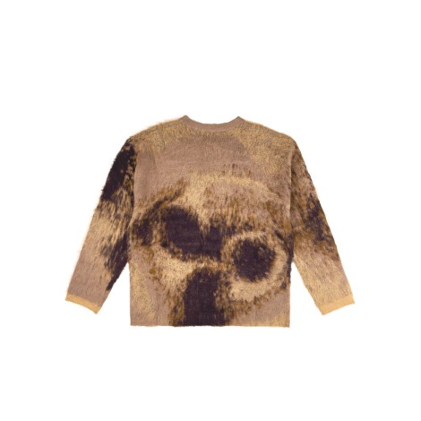 Maglione Skull Marrone in Cotone