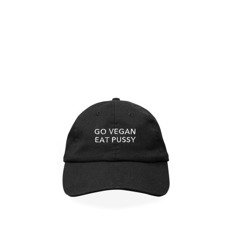 Cappello Go Vegan Eat Pussy Nero