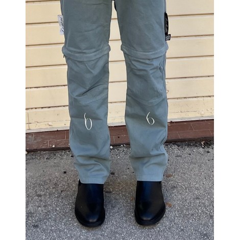 Pantalone Cargo 6 Zip Petrolio