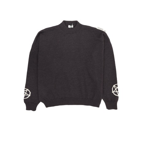 Maglione Pentagram Nero Lana Vergine