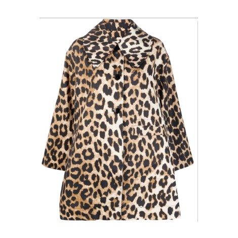 GANNI Cappotto leopardato