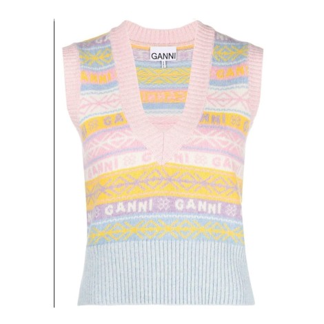 GANNI Gilet con logo