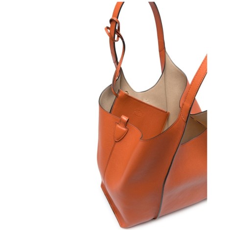 TOD'S BORSA SHOPPING TIMELESS IN PELLE PICCOLA - ARANCIO