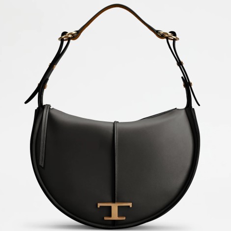 TOD'S BORSA HOBO TIMELESS IN PELLE MEDIA - NERO XBWTSAE03005OU01A6