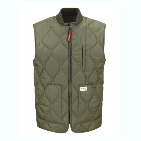 FAY GILET TRAPUNTATO VERDE NAM20452700SFCV605