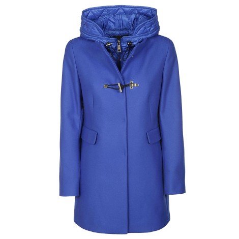 FAY CAPPOTTO CON CAPPUCCIO 1 GANCIO BLUETTE NAW59453430SGLU802