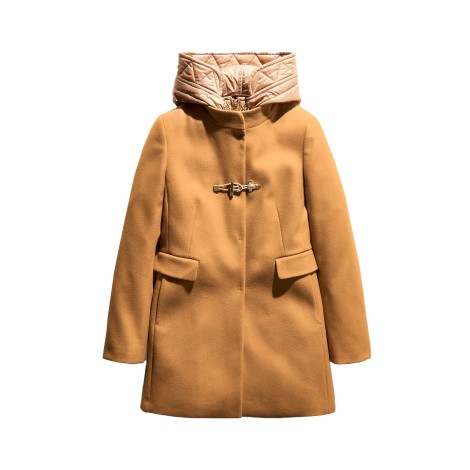 FAY CAPPOTTO CON CAPPUCCIO 1 GANCIO BEIGE NAW59453430SGLC806