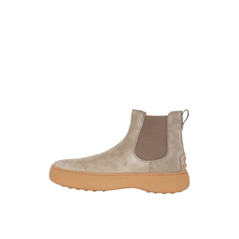 TOD'S CHELSEA BOOTS IN CAMOSCIO BEIGE