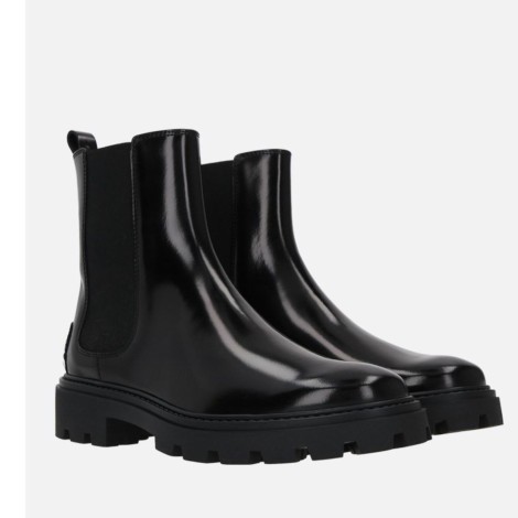 TOD'S CHELSEA BOOT IN PELLE - NERO XXW08J0GF90AKTB999