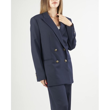 TWIN SET Giacca blazer doppiopetto in misto lana Twinset