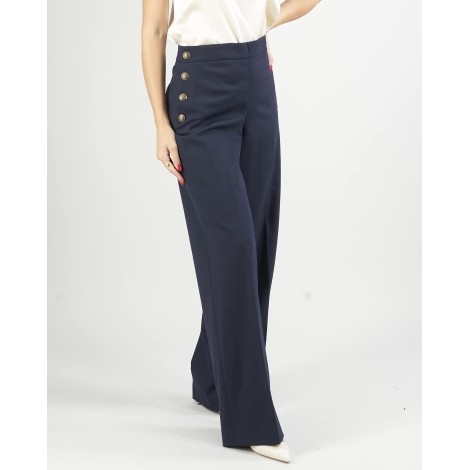 TWIN SET Pantaloni ampi in misto lana Twinset