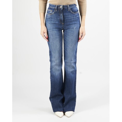 ELISABETTA FRANCHI Jeans a gamba lunga con zampa Elisabetta Franchi