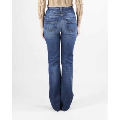 ELISABETTA FRANCHI Jeans a gamba lunga con zampa Elisabetta Franchi