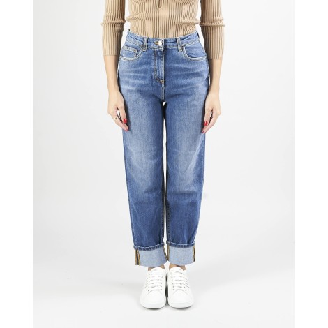 ELISABETTA FRANCHI Jeans gamba dritta con risvolto Elisabetta Franchi