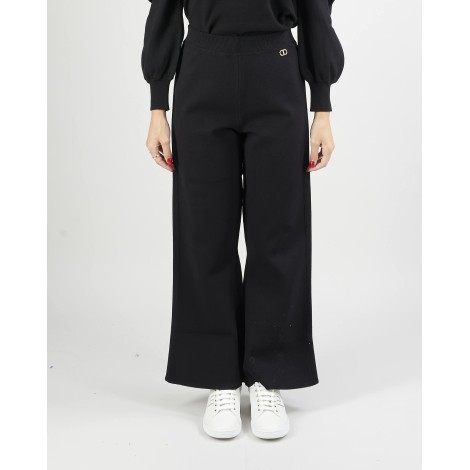 TWIN SET Pantaloni flare in maglia Twinset