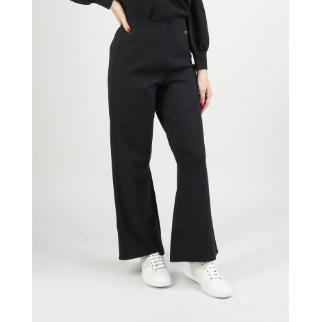 TWIN SET Pantaloni flare in maglia Twinset