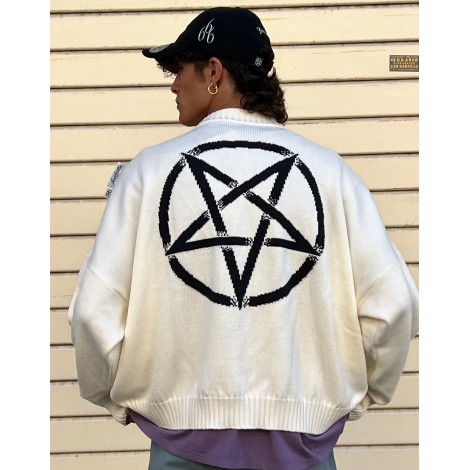 Maglione Pentagram Beige Lana Vergine