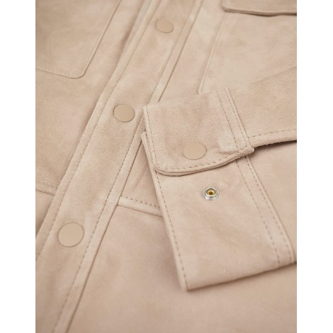 Giacca Bert Beige in Pelle