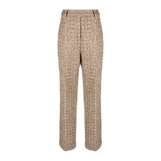 PANTALONI CON FIBBIA IN TINSEL DORATO