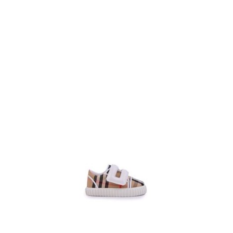 SNEAKER IN PELLE CON MOTIVO VINTAGE CHECK