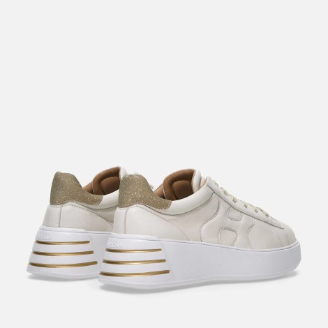 Sneakers Rebel beige e oro