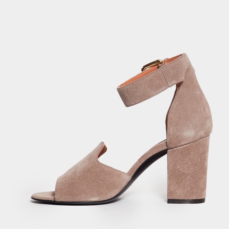 Sandali in suede con tacco