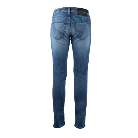 Jeans slim in cotone elasticizzato blu