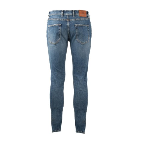 Jeans slim in cotone elasticizzato blu