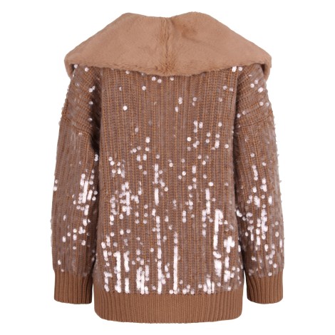 Blumarine Knitted All-Over Sequins Embellished Wool Cardigan XS