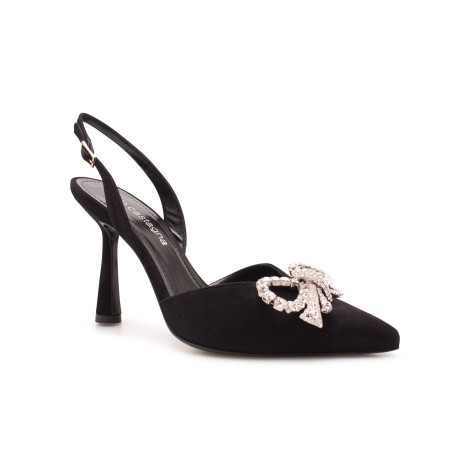 Aldo Castagna 'Adele' Crystal Bow Leather Pumps 40