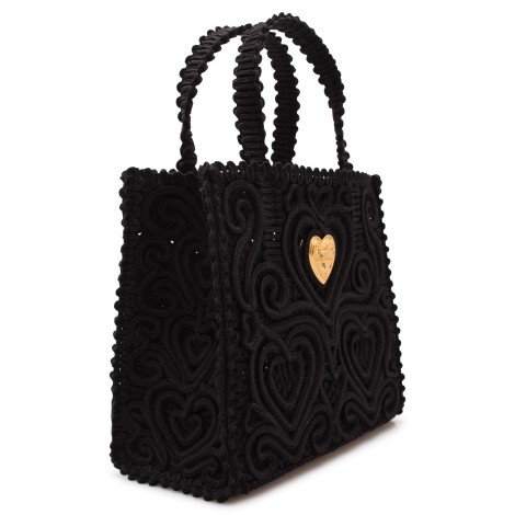 Dolce & Gabbana Cordonetto Embroidery Cotton Tote Bag U